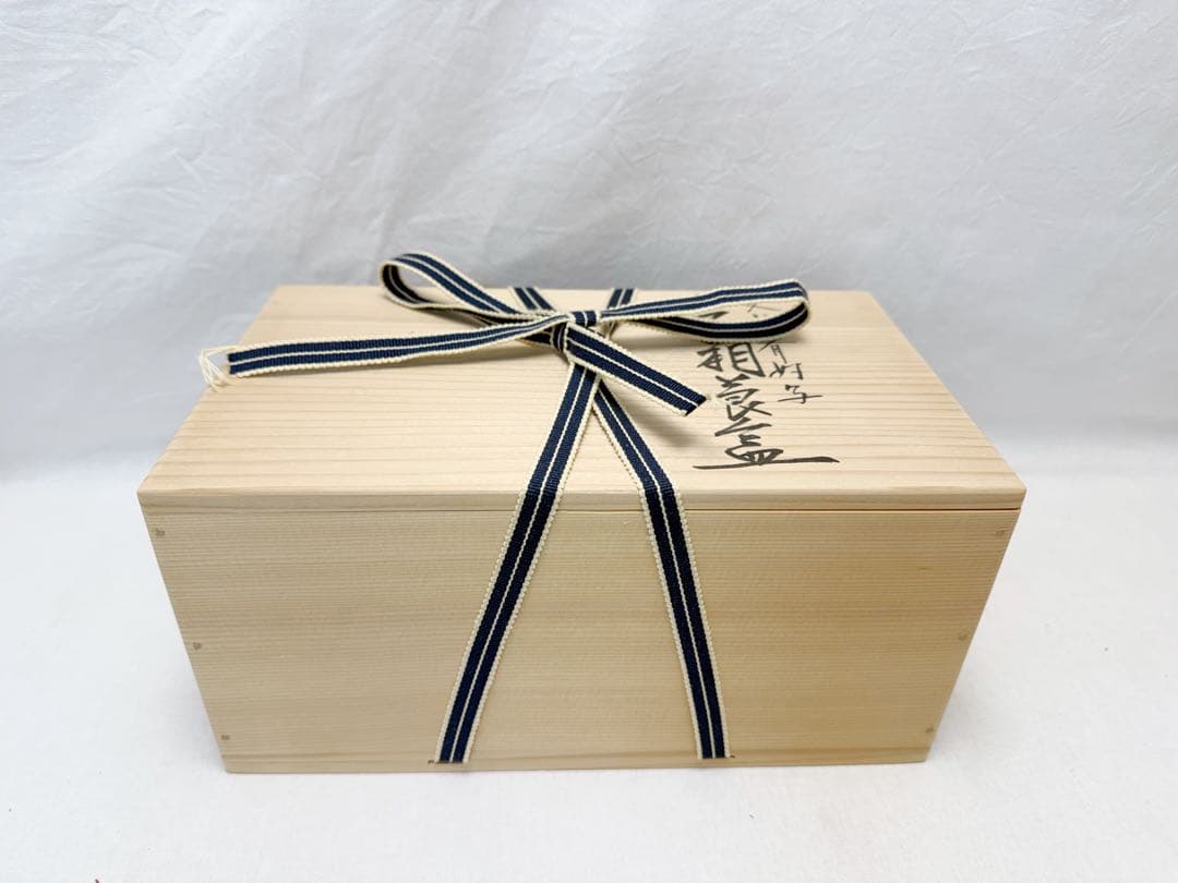 未使用 茶道具 塗師 表完造 又妙斉好写 文箱莨盆 鉄山作織部袖形火入 等 共箱