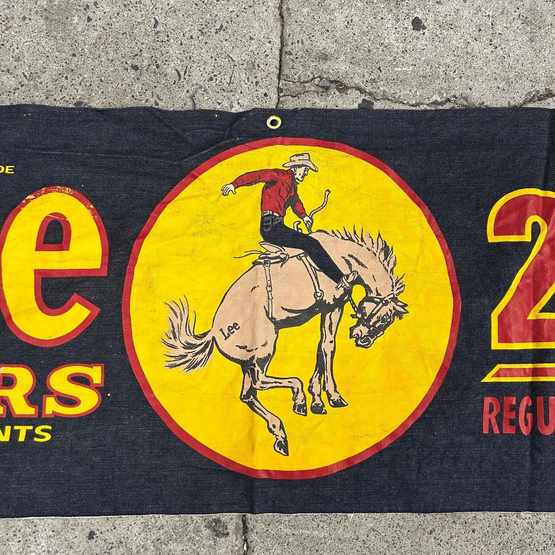 ヒ*ヨ様 超希少 Lee ヴィンテージデニムバナー 90s レア 非売品 販促用