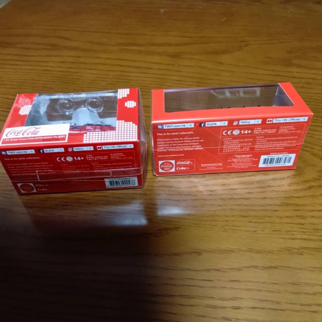【2台セット】タイニー　TINY コカ・コーラ　ミニカー　1/64 2種