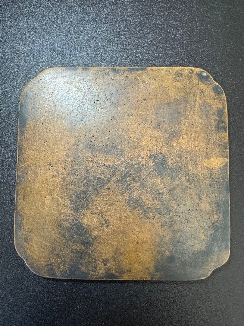 宋時代 四角銅鏡 W銅製の彫刻 中国古美術 極細工 工芸品 美術品置物 古鏡