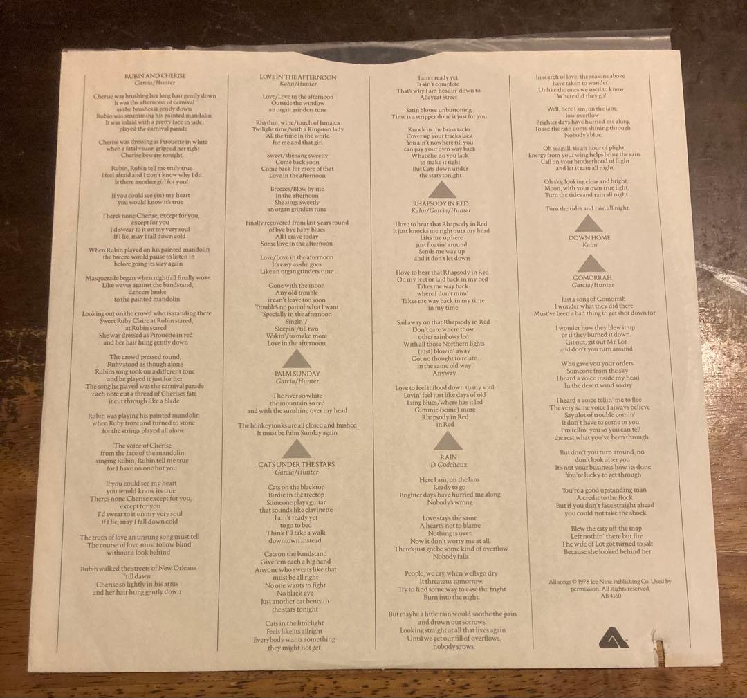 ■高音質USオリジナル盤■JERRY GARCIA BAND / ジェリーガルシ