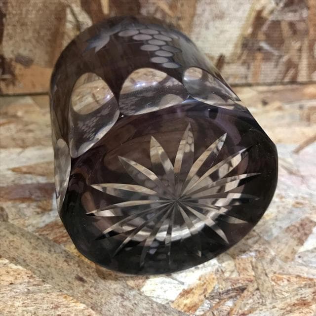 江戸切子 ロックグラス ぶどう オールドグラス TK-01-06 彩鳳