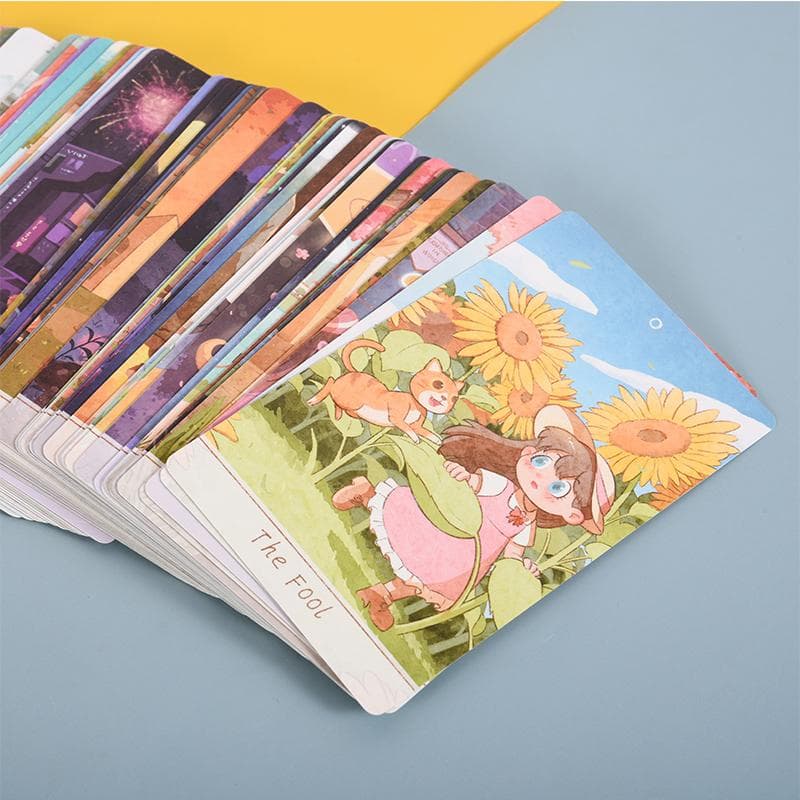 【正規品タロットカード】癒し＆キュート✨少女と猫の物語のデッキ／ポータブル版
