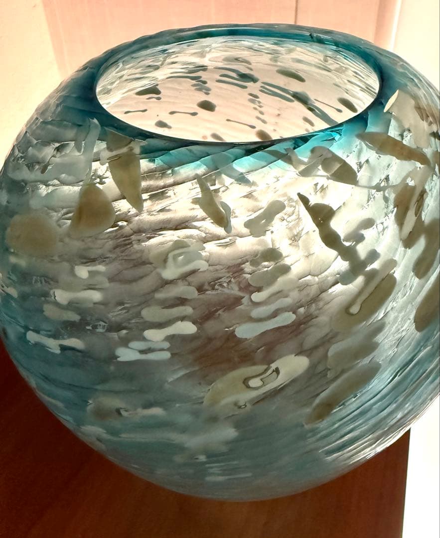 イイノナホ ガラス 作家 花器 フラワーベース　オブジェ