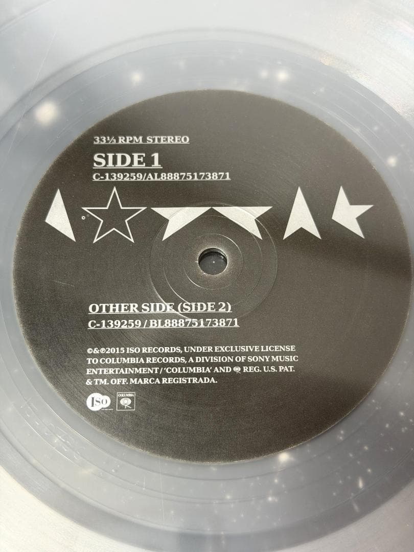 David Bowie ★ Blackstar CLEAR VINYL LP