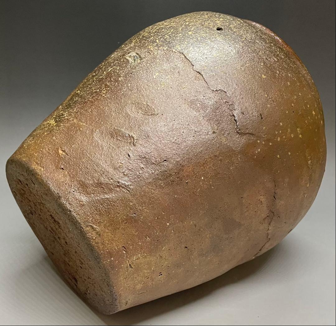 古常滑　水指　蓋付　茶道具　箱付　L309