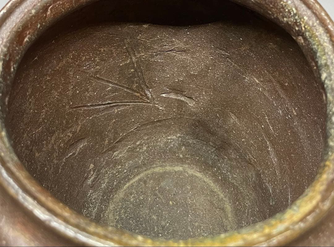 古常滑　水指　蓋付　茶道具　箱付　L309