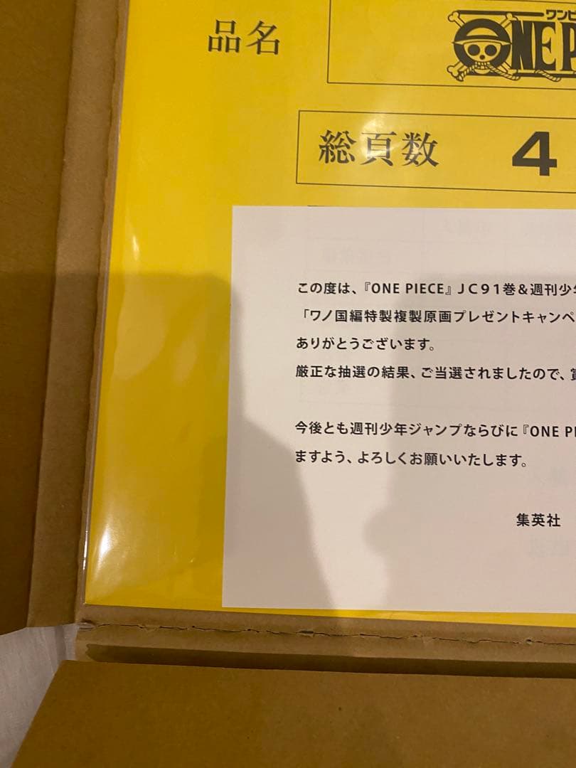 ONE PIECE（ワンピース）和の国編　複製原画　1000名限定当選　未開封