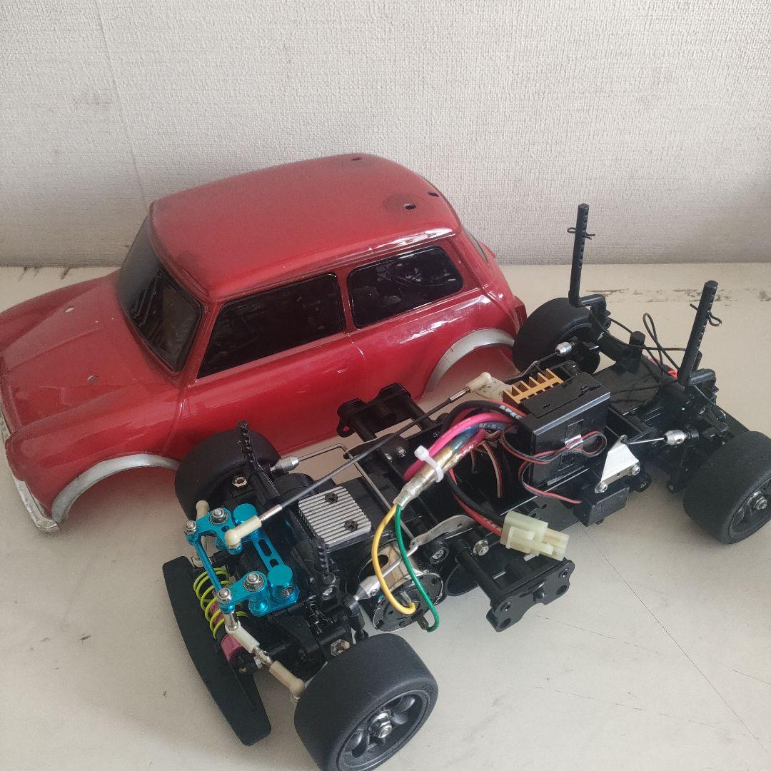 【当時物】タミヤ1/10 M-01シャーシメカセット、 ローバーミニボディ付き