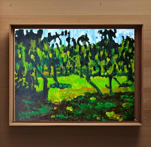 32×41㎝「果樹園3」油彩・原画・F6