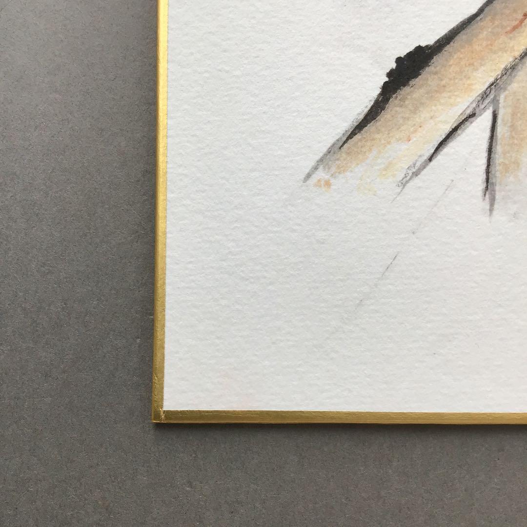 色紙　「獨坐大雄峯」伊藤白鳳作　写　栞　畳紙　配送用袋　S1028SS