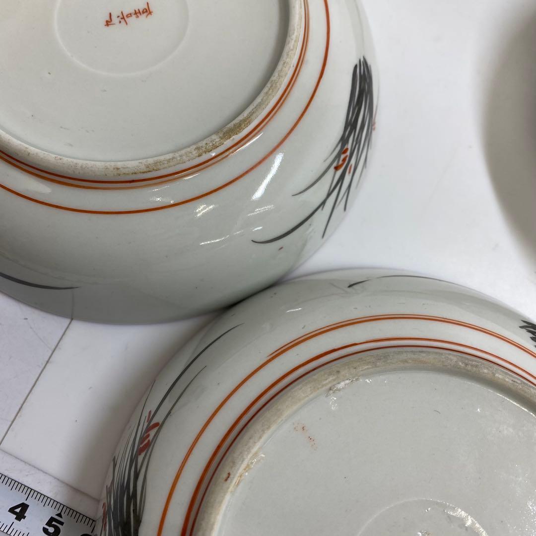 明治初期　金襴手　なます皿　8枚　幅15.7cm 東K7-1216①