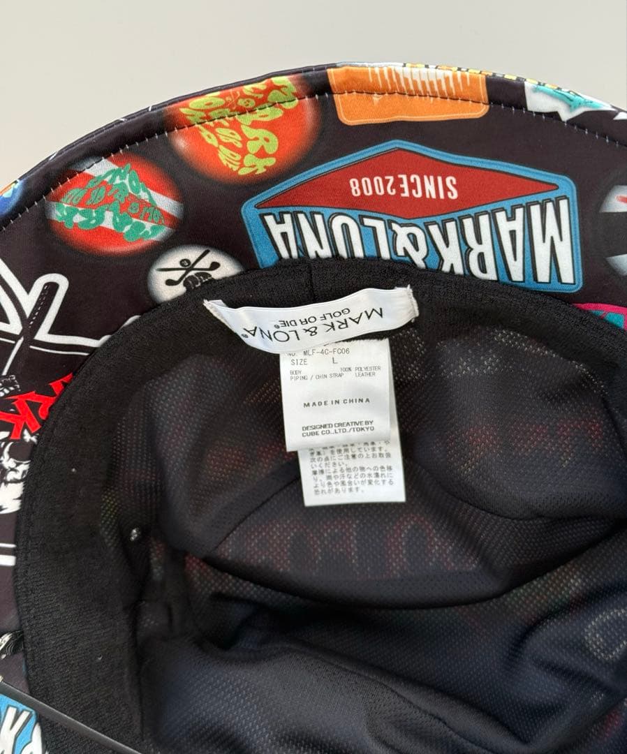 美品 ★ MARK&LONA バゲットハット 帽子 マーク&ロナ 正規品 黒