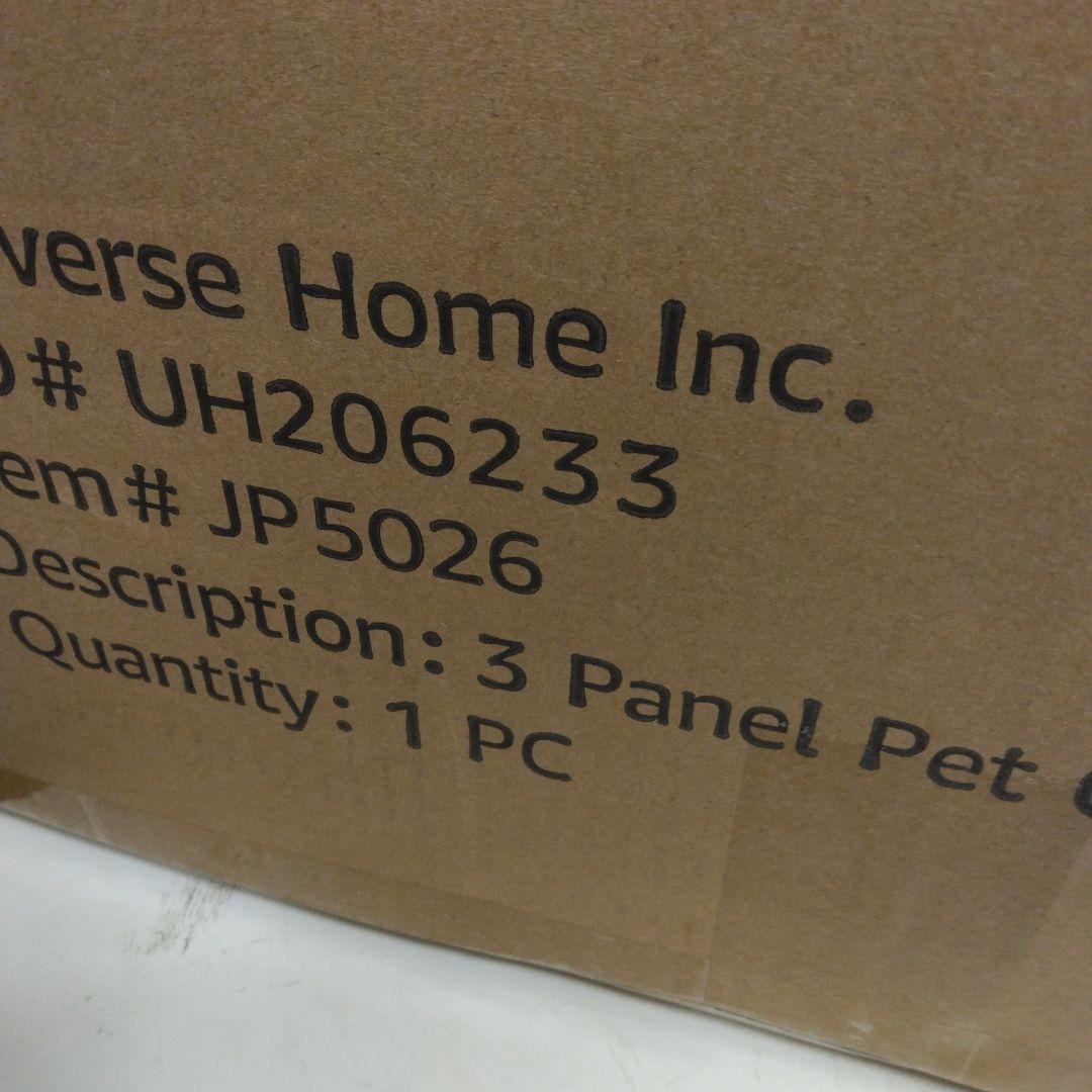 unipaws ペットゲート 置くだけ簡単 木製 折りたたみ式 伸縮可能 グレー