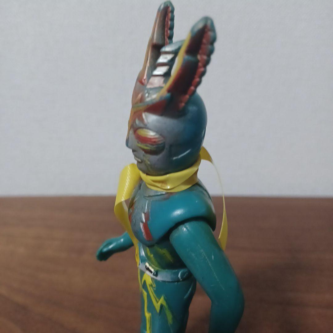 当時もの　ポピー製「イナズマン」オリジナルマフラー付き希少ソフビフィギュア