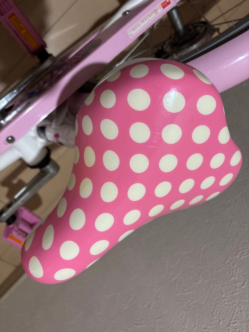 ココ　(お引き取り限定)ミニーマウス子供用自転車 ピンク18 美品