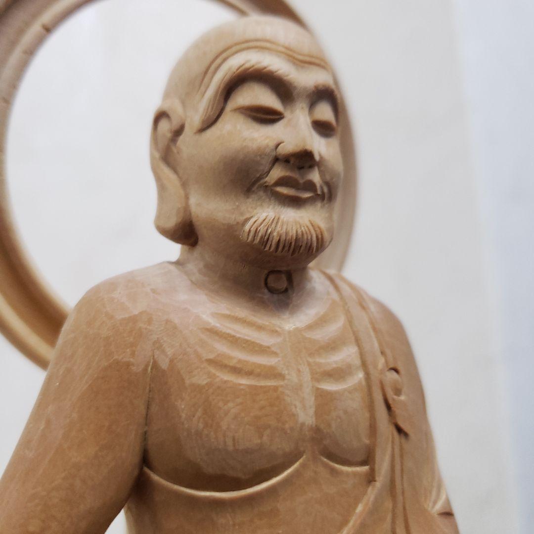 Ｂフライデー蔵出し特価★ヒバ材 跋陀婆羅菩薩像(バッタバラ)6.5寸★約30cm