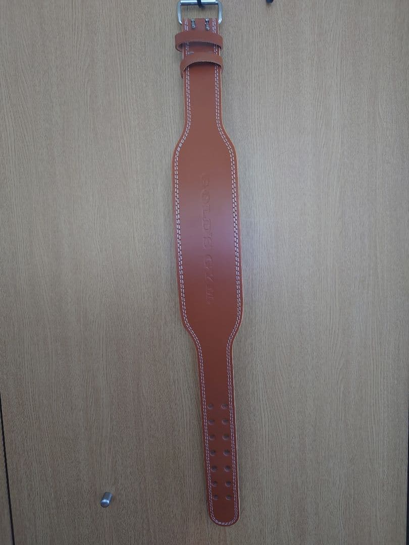 GOLD'S GYM レザー トレーニングパワーベルト