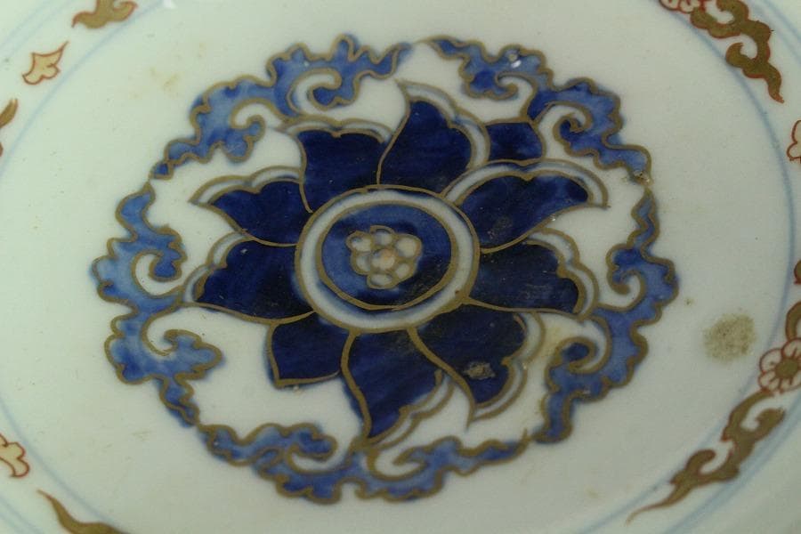 古伊万里 金蘭 模様 三重 鉢 碗 三件(K-XA727)