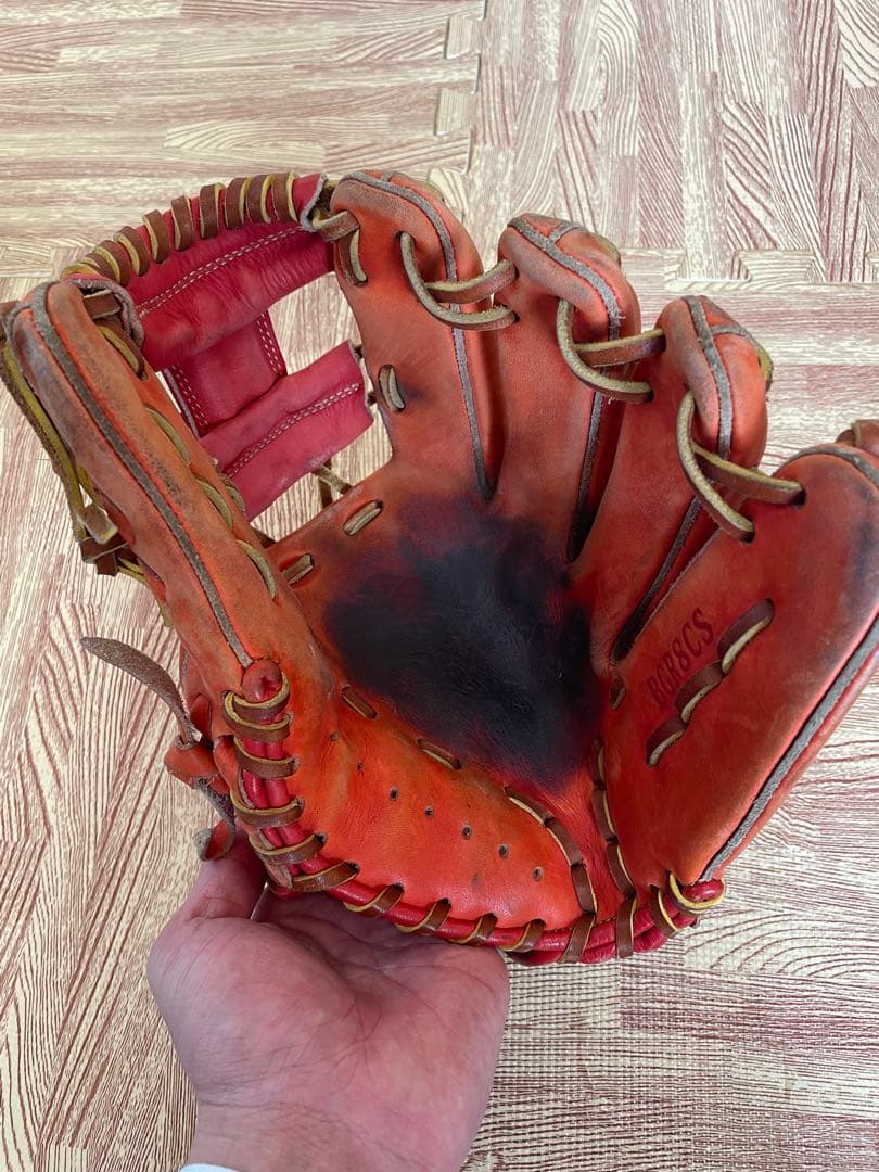 ゴールドステージ オレンジ レザーグローブ 右投げ用