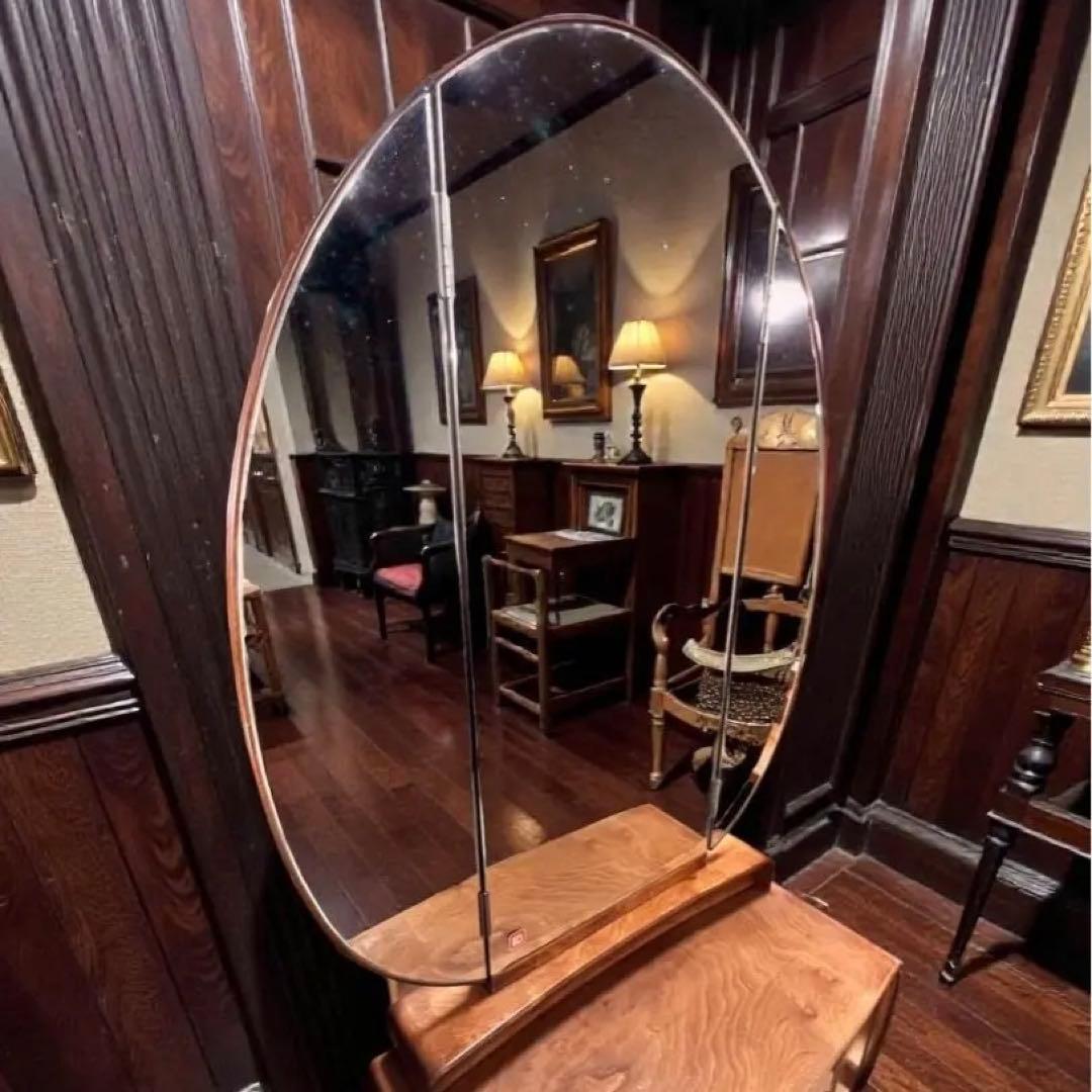 【希少】 アールデコスタイル 木製ドレッサー 猫足 アンティーク 西洋家具