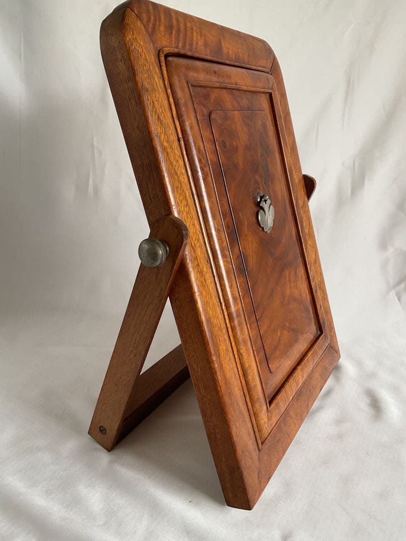 希少！！美しい花杢の古いフランス製「スタンドミラー」