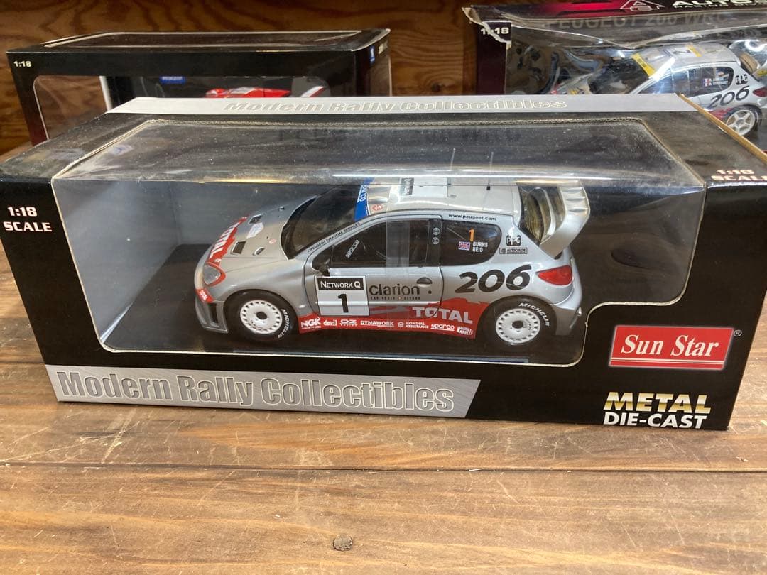AUTOartプジョー206WRC3台セット絶版車メチャレアナンバーおまけ付き