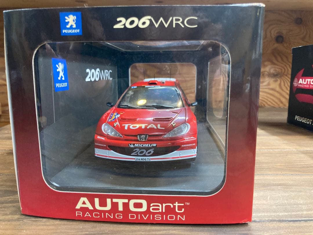 AUTOartプジョー206WRC3台セット絶版車メチャレアナンバーおまけ付き