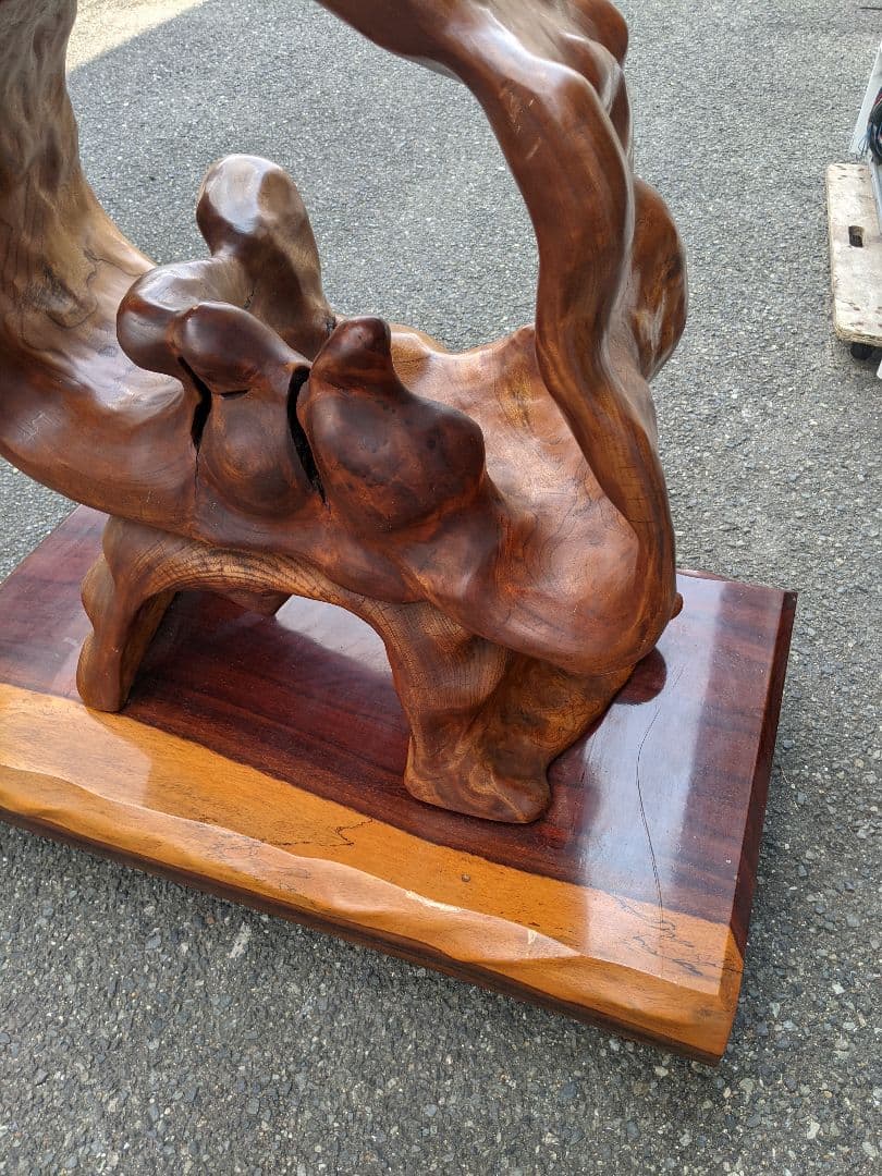 天然木飾り棚　 オブジェ 置物 衝立 アンティーク