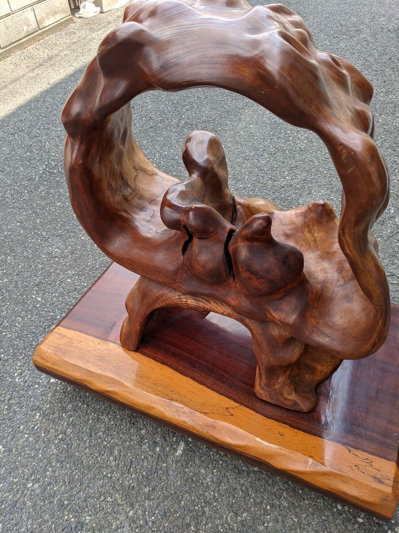 天然木飾り棚　 オブジェ 置物 衝立 アンティーク