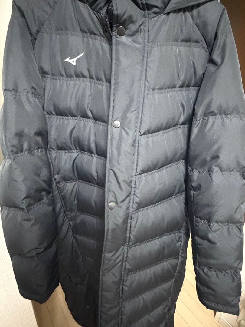 ミズノロングダウンコート　ブラック