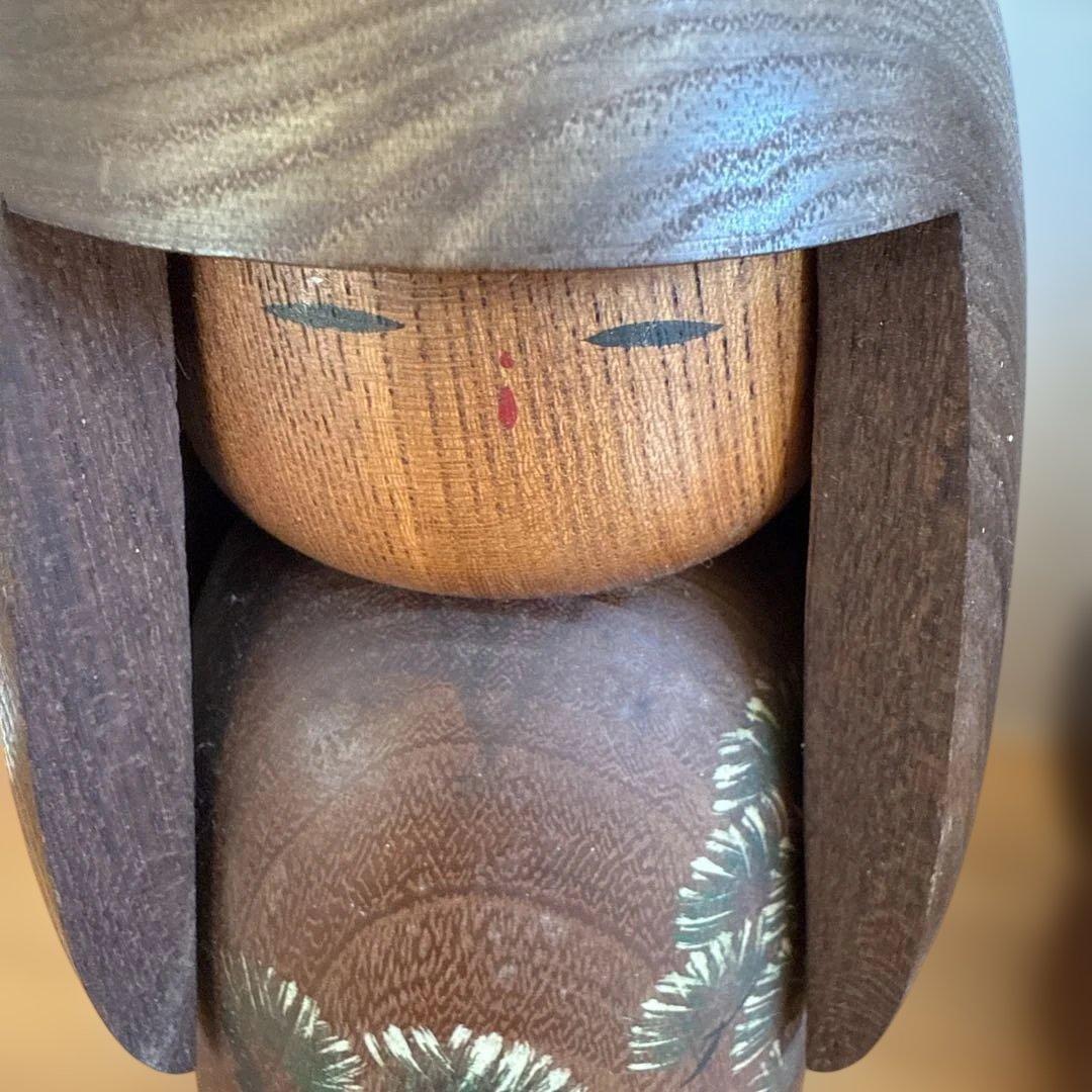 創作こけし　おかっぱ童女　松竹梅 竹田大介作　３点セット