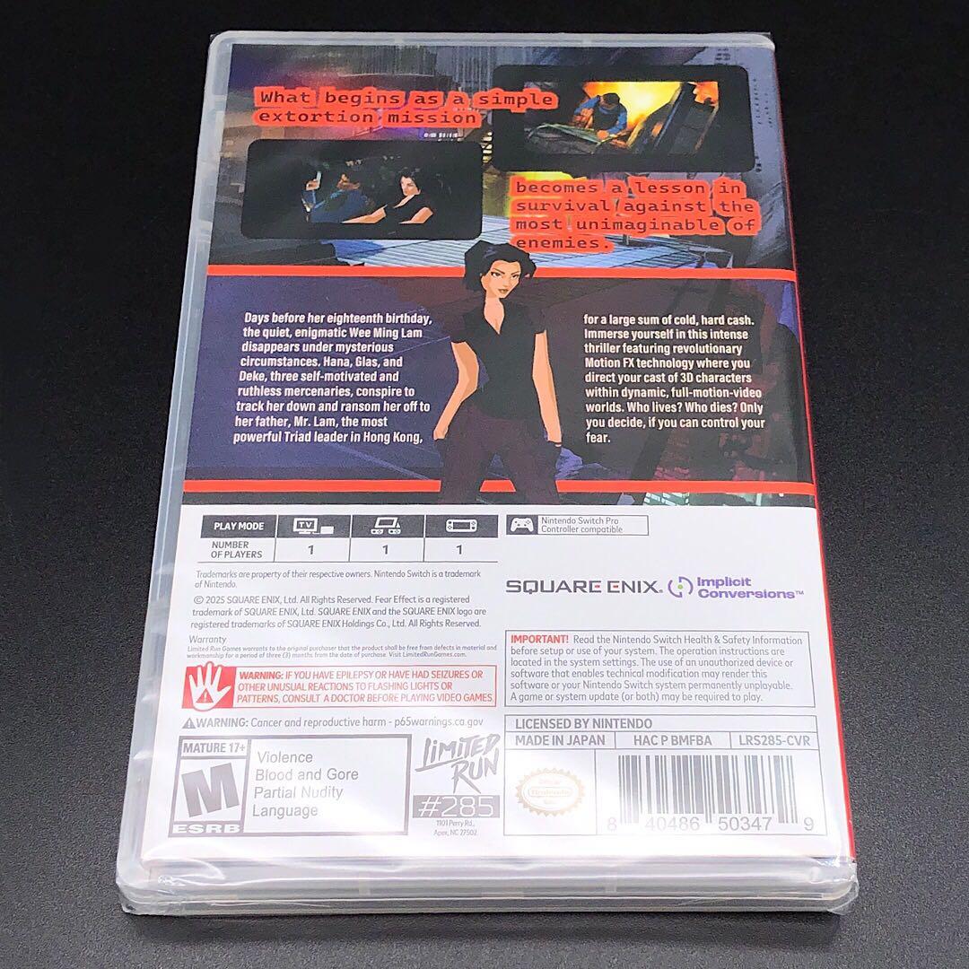 Fear Effect フィアエフェクト switch ニンテンドースイッチ