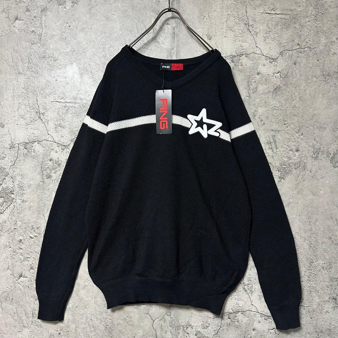 【超人気◎】PING　ウールニット　スター　ワッペン　新品タグ付き　完売モデル◎