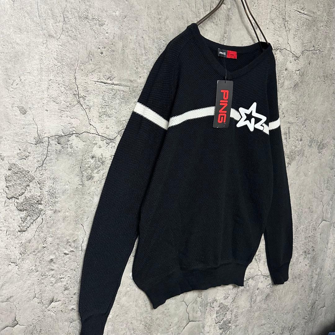 【超人気◎】PING　ウールニット　スター　ワッペン　新品タグ付き　完売モデル◎