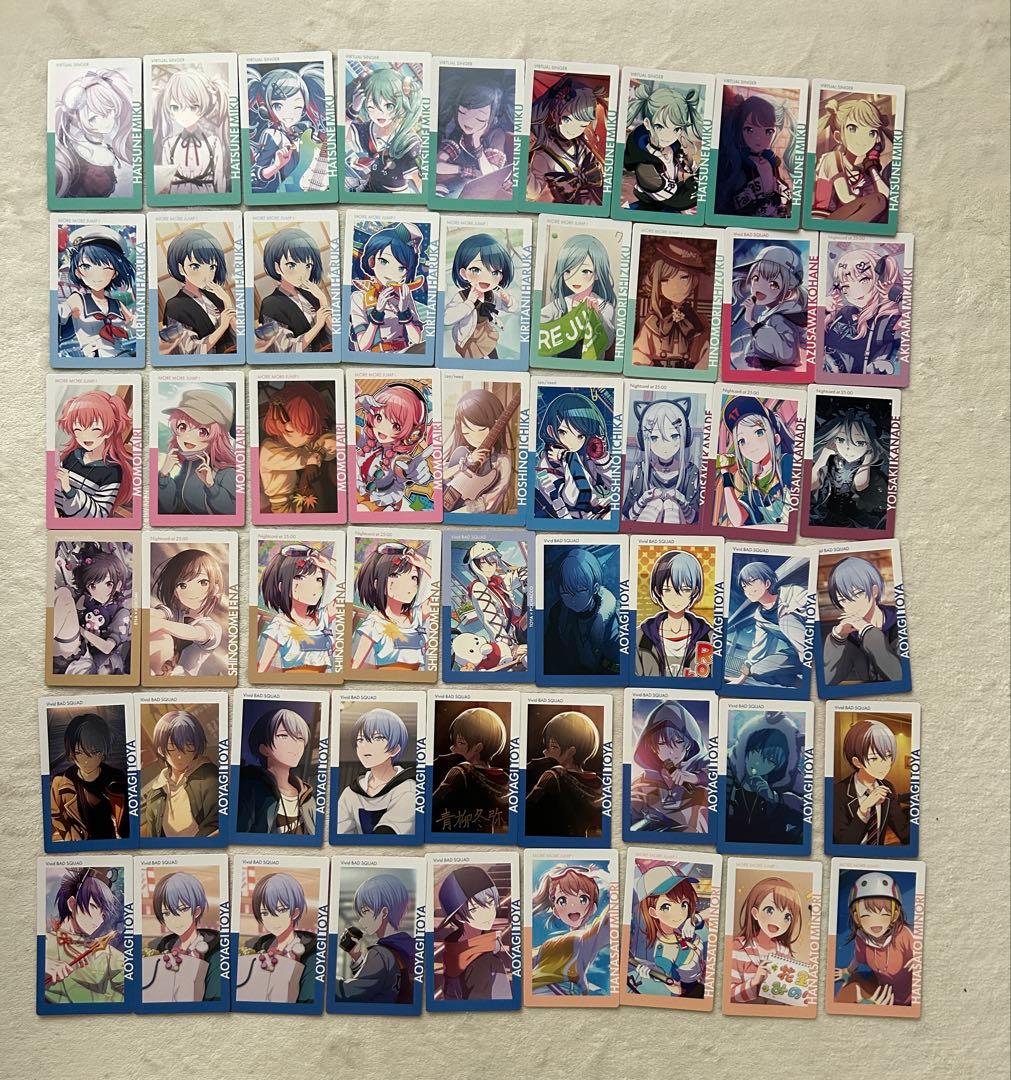 プロセカ エピカ 箔推し有　※画像1が全て。画像2は箔押し一覧32枚、全278枚