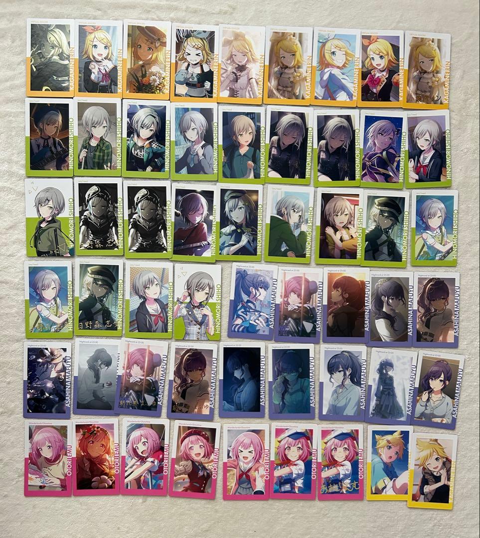 プロセカ エピカ 箔推し有　※画像1が全て。画像2は箔押し一覧32枚、全278枚