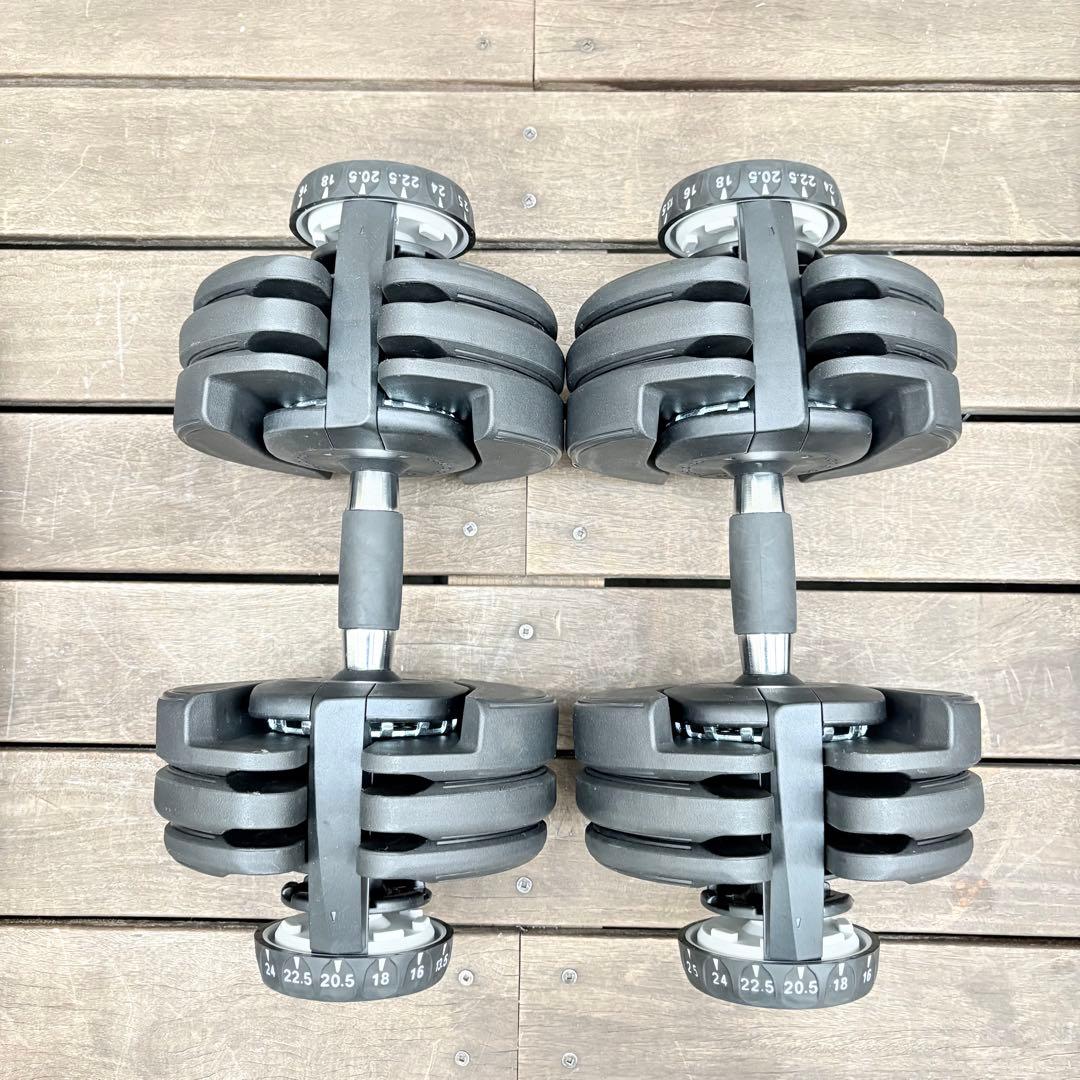 MOJEER ダイヤル式可変式ダンベル24Kg 2.5Kg〜24Kg 2個セット