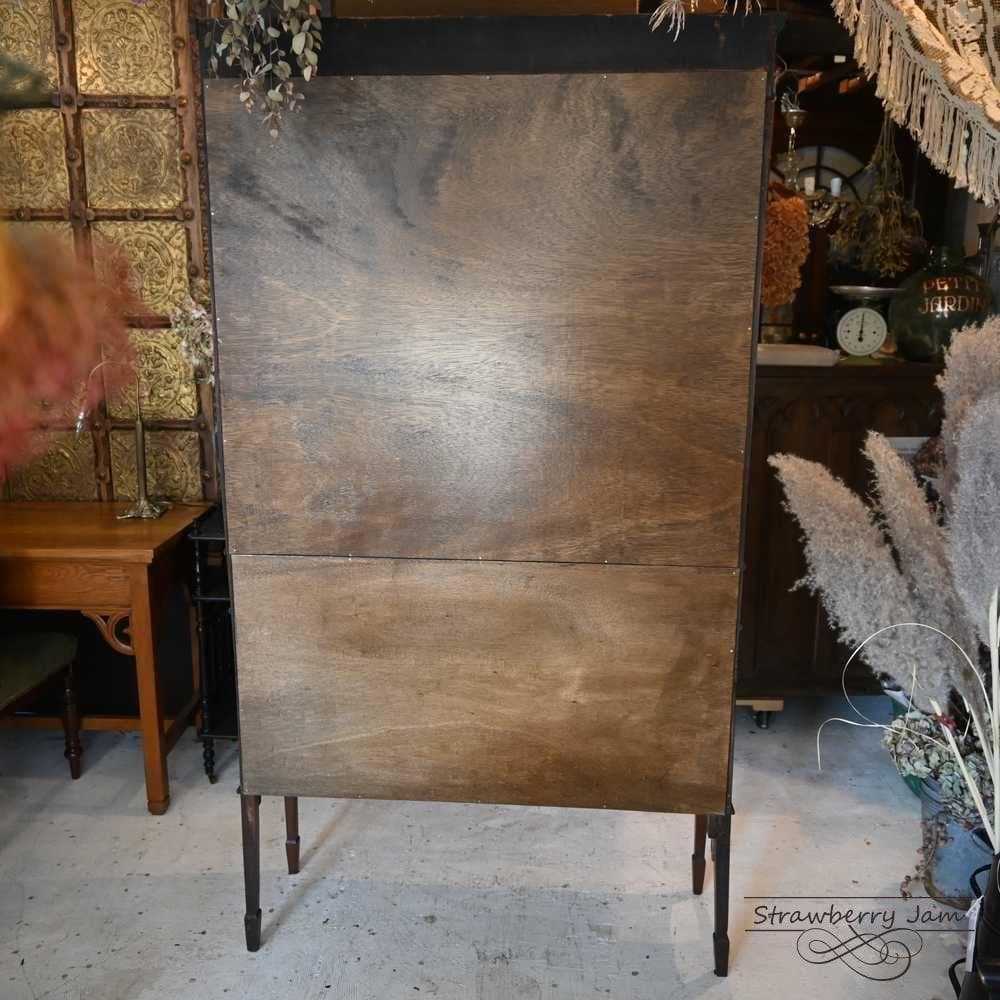 IFU-425 英国アンティーク マホガニー キャビネット 飾り棚 ガラスケース