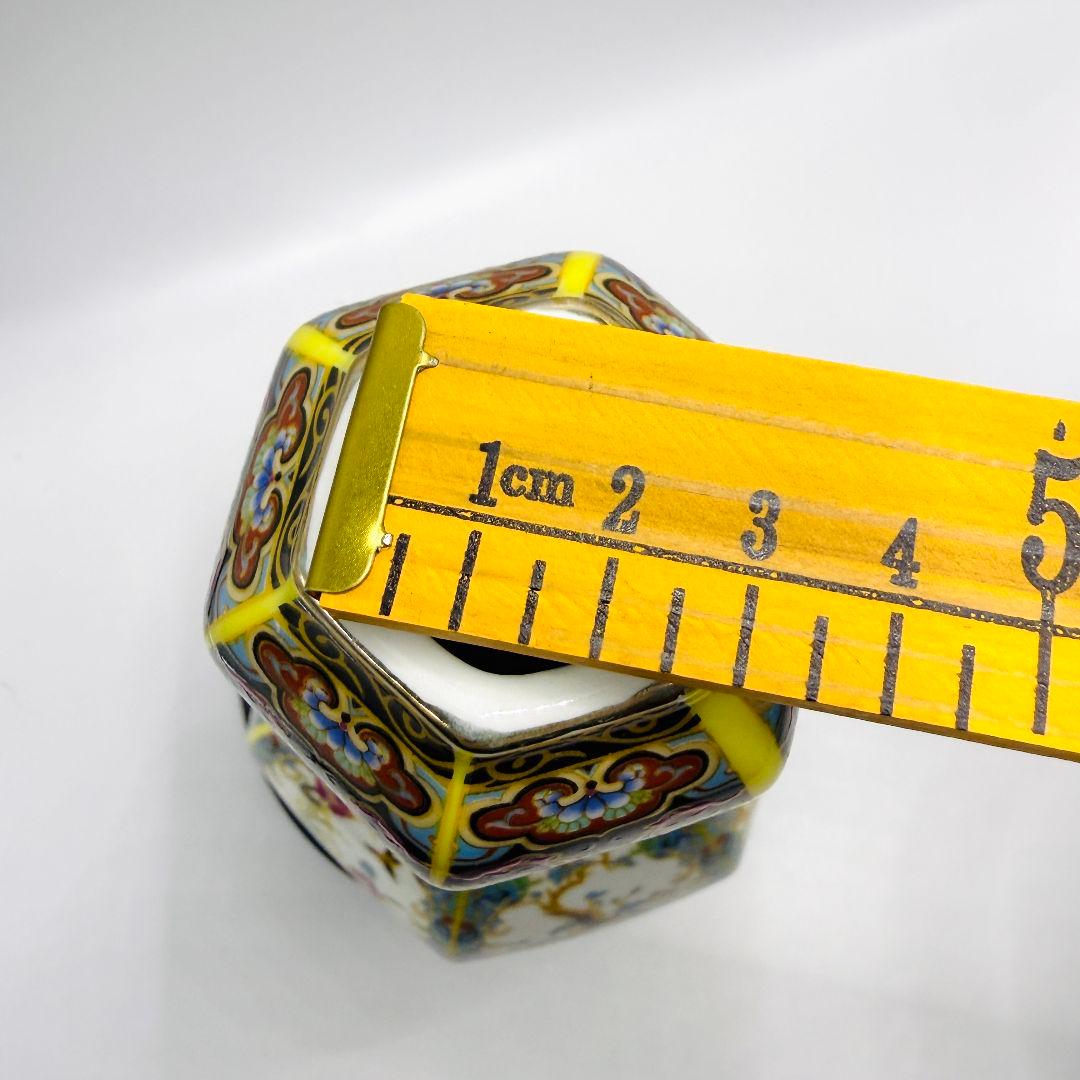 R109 エナメル色蒔絵金花鳥 瓶（かびん）陶磁器 アンティーク