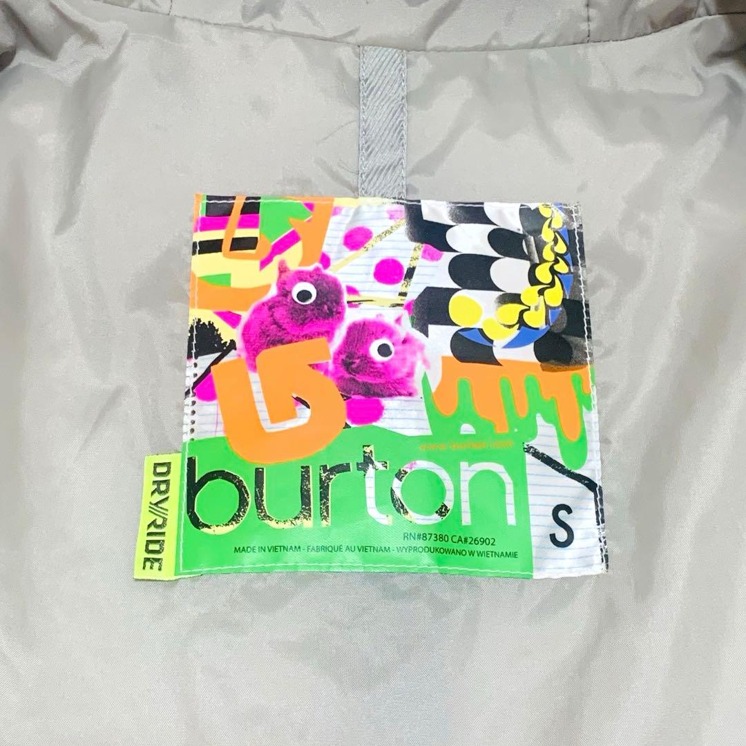 BURTON スノボウェア ジャケット グレー レディース スキーウェア フード