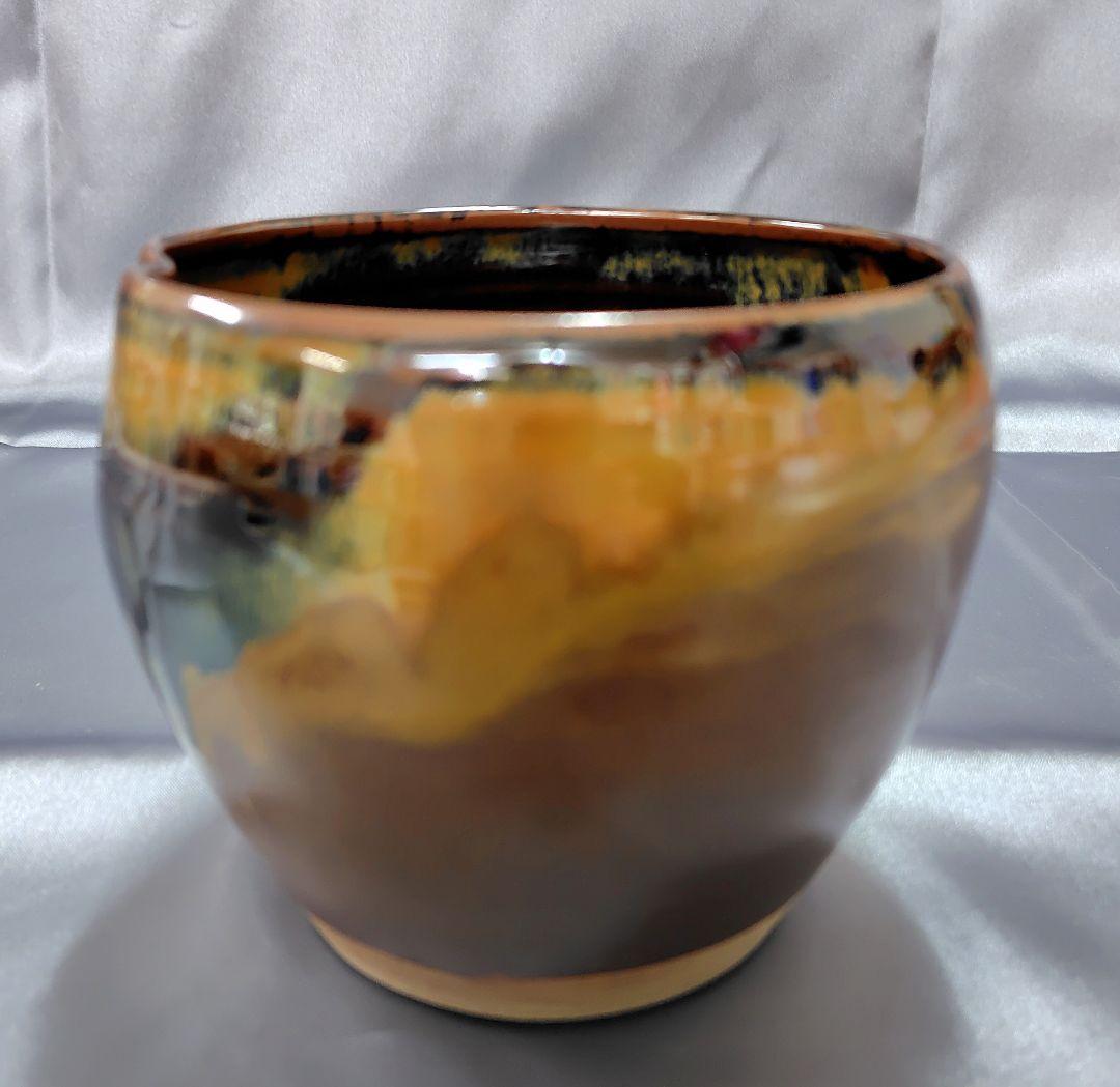 高取作　建水　茶器　煎茶　抹茶　茶道具　昭和レトロ　【新品　未使用品】貴重品