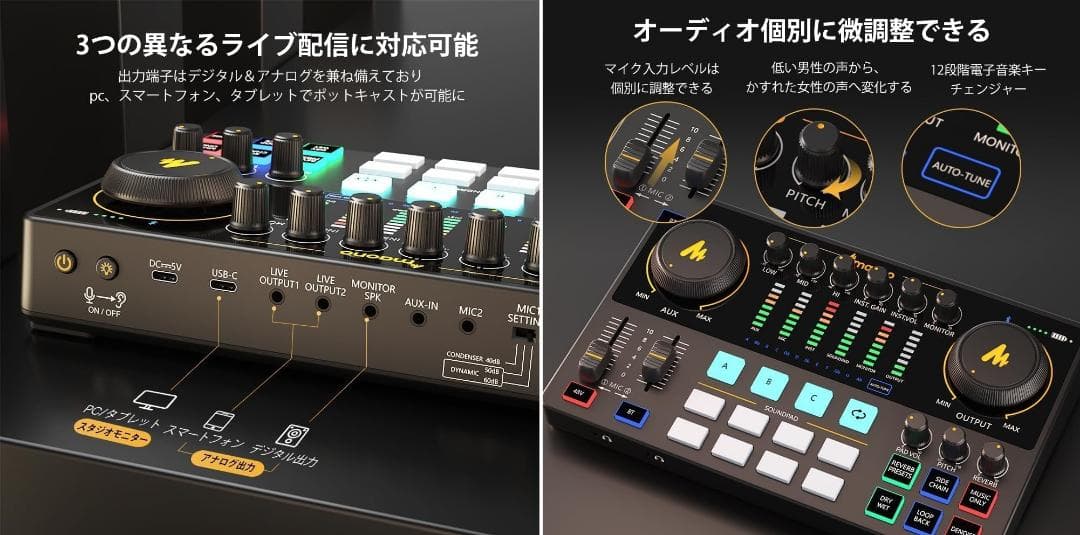 maono マオノ オーディオミキサー CASTER AME2A