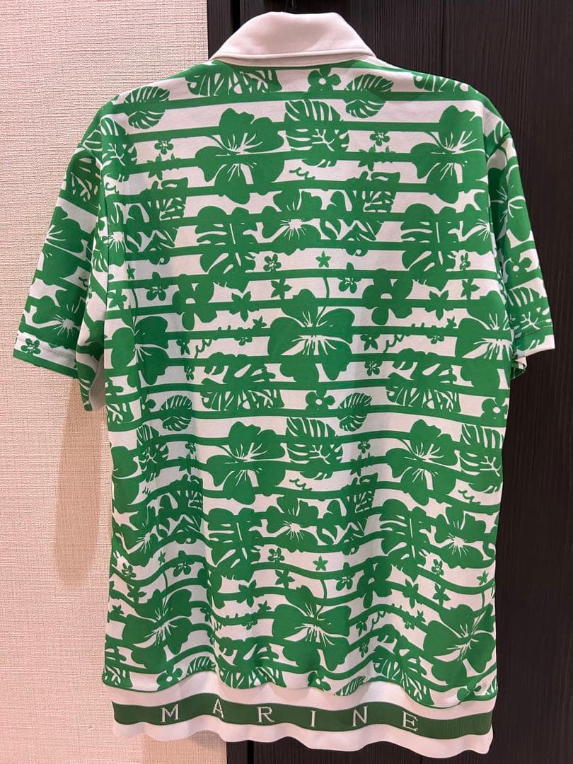 mute MARINE golf ヘムリブ ポロシャツ (ボタニカル) M