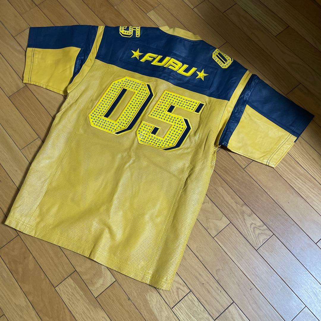 FUBU フブ レザー ゲームシャツ Lサイズ HIPHOP Bboy