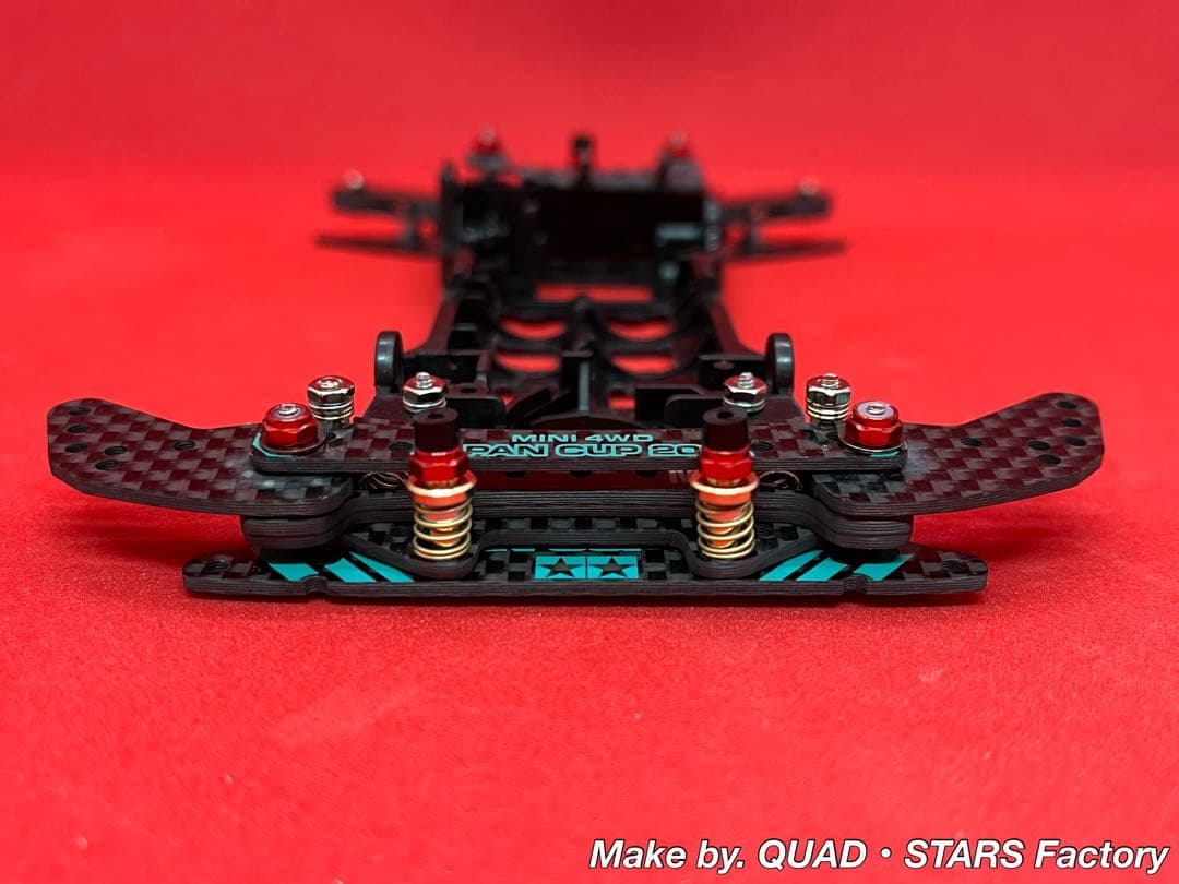 【ミニ四駆・S2用】2軸ATピボット＋1軸アンカー＋リヤスキッド＋モーター押さえ