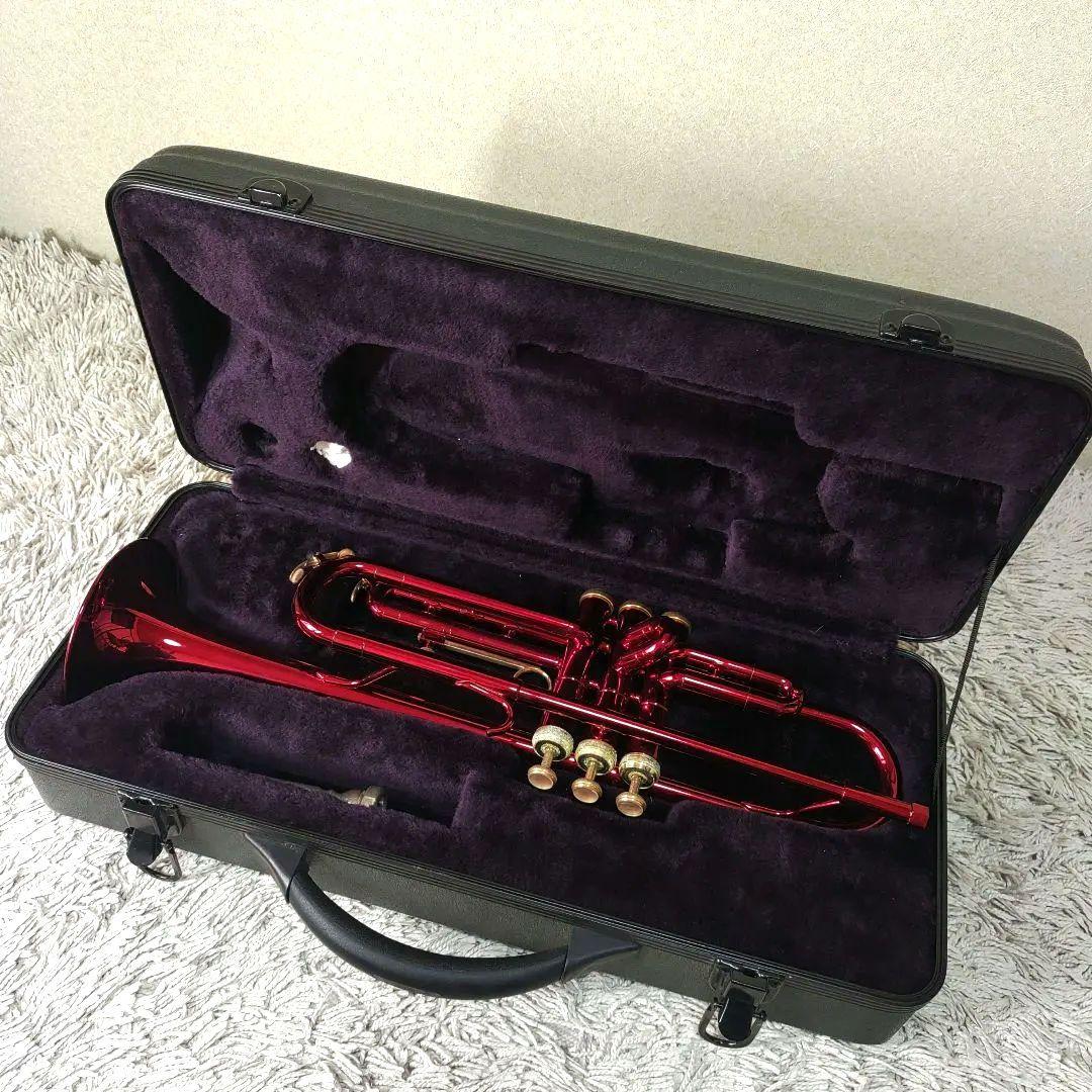 【ジャンク】J.Michael トランペット　ワインレッド　マイケル　ケース付き