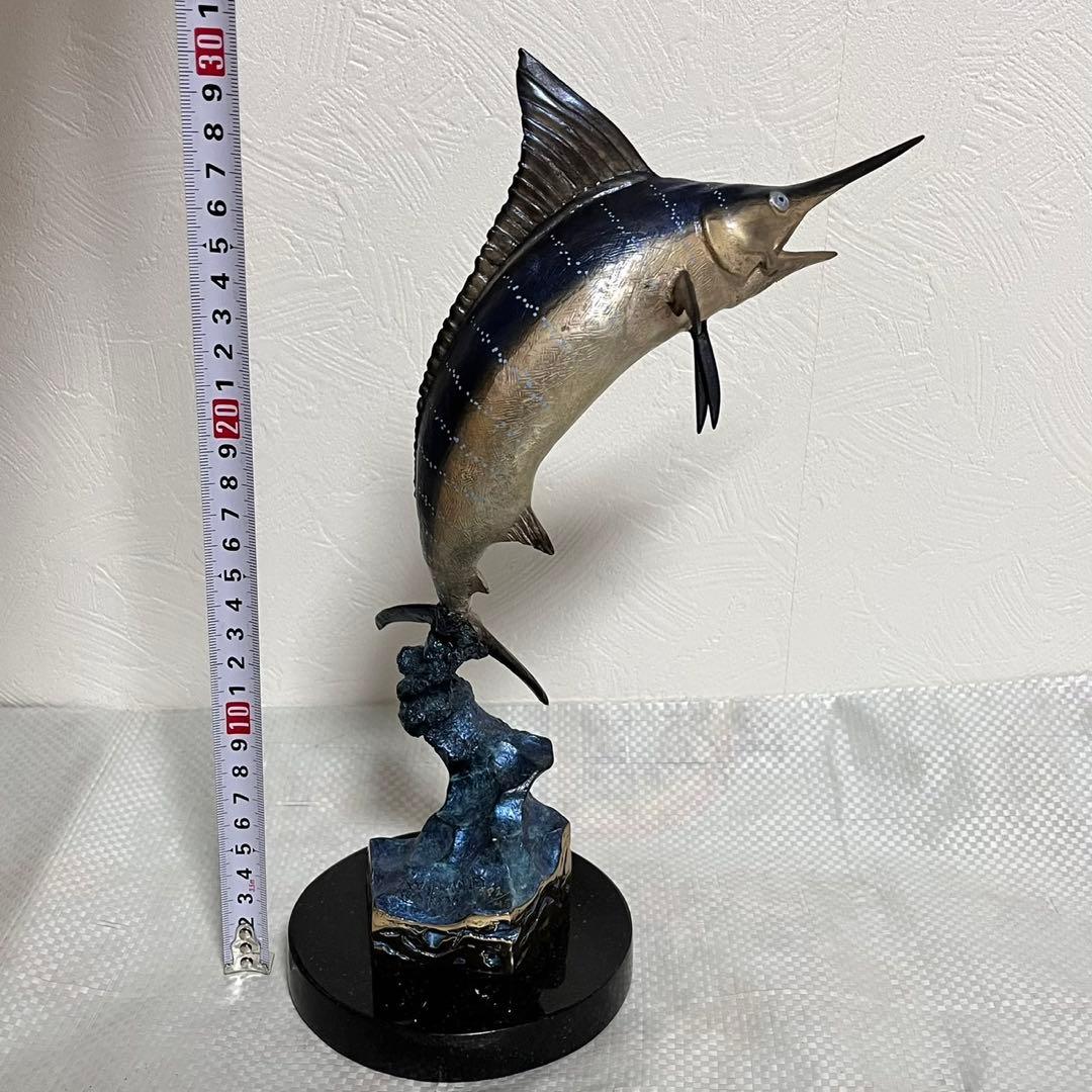 ワイランド Wyland 1995年制作　ブロンズ彫刻　カジキマグロ