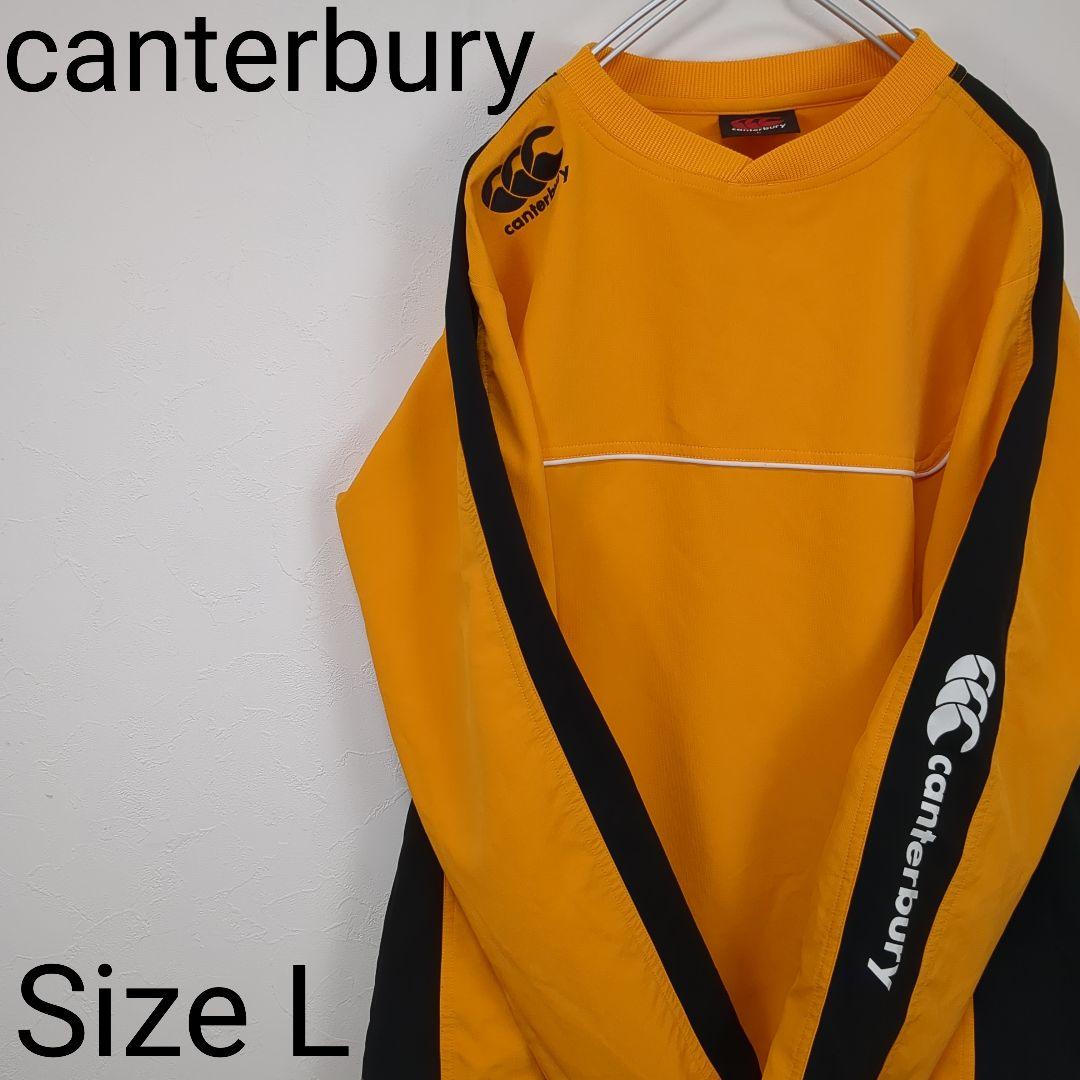 【美品】canterbury　トレーニングシャツ　ピステ　ラグビー　プルオーバー