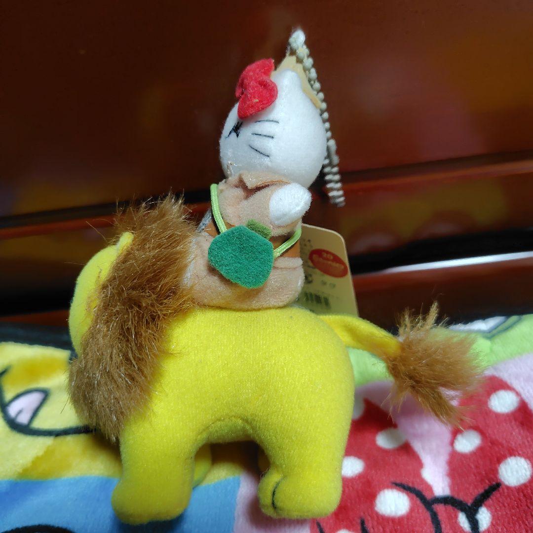 日*4様 レア　動物園　ハローキティ　ライオン　マスコット　キーホルダー　レトロ